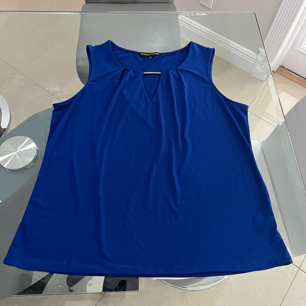 🔴 Always Indigo ladies Blouse size Large